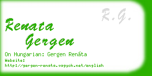 renata gergen business card