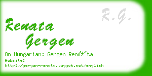 renata gergen business card